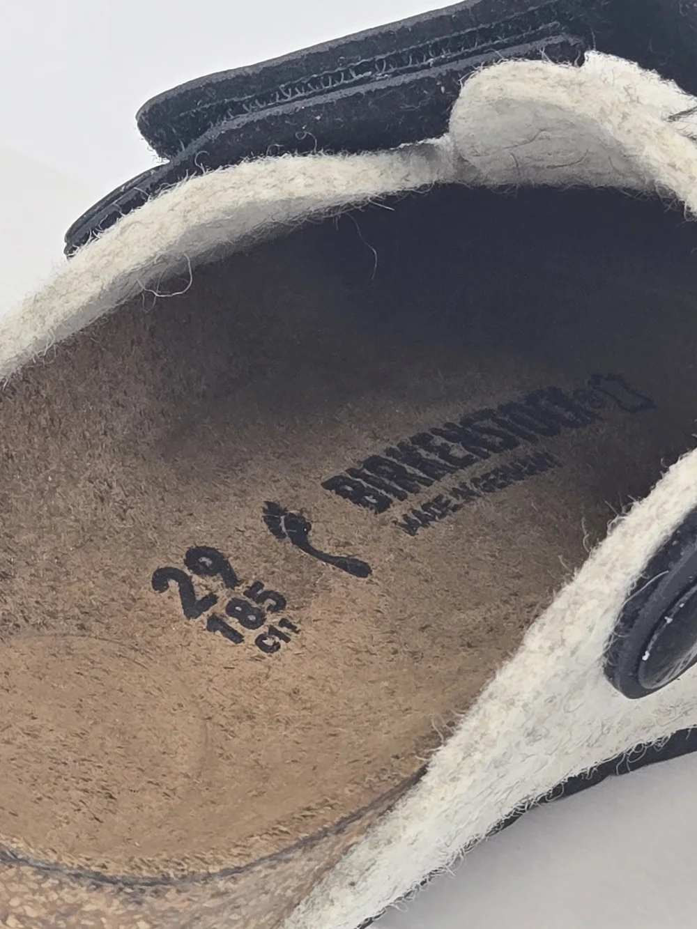 Birkenstock Zimba Kids Panda Wool Felt Boston Clogs Size C11 Toddler